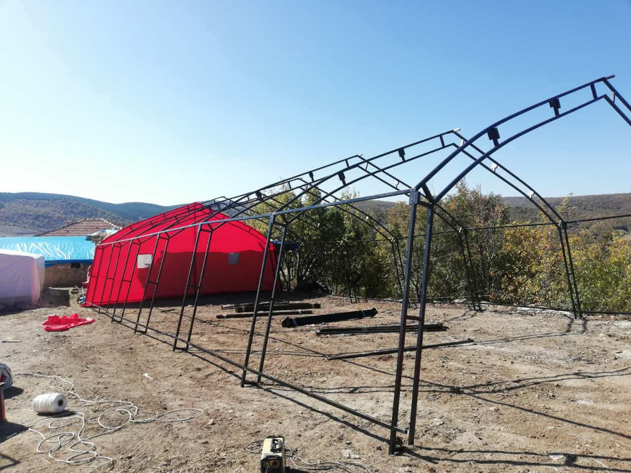7x10 Şantiye Çadırı İskeleti