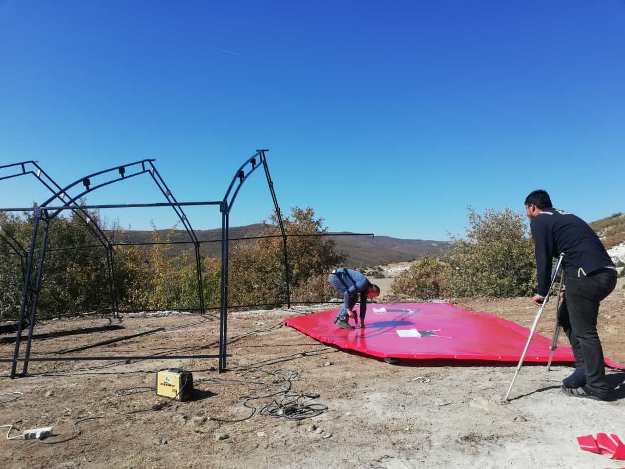 7x10 Şantiye Çadırı İskeleti