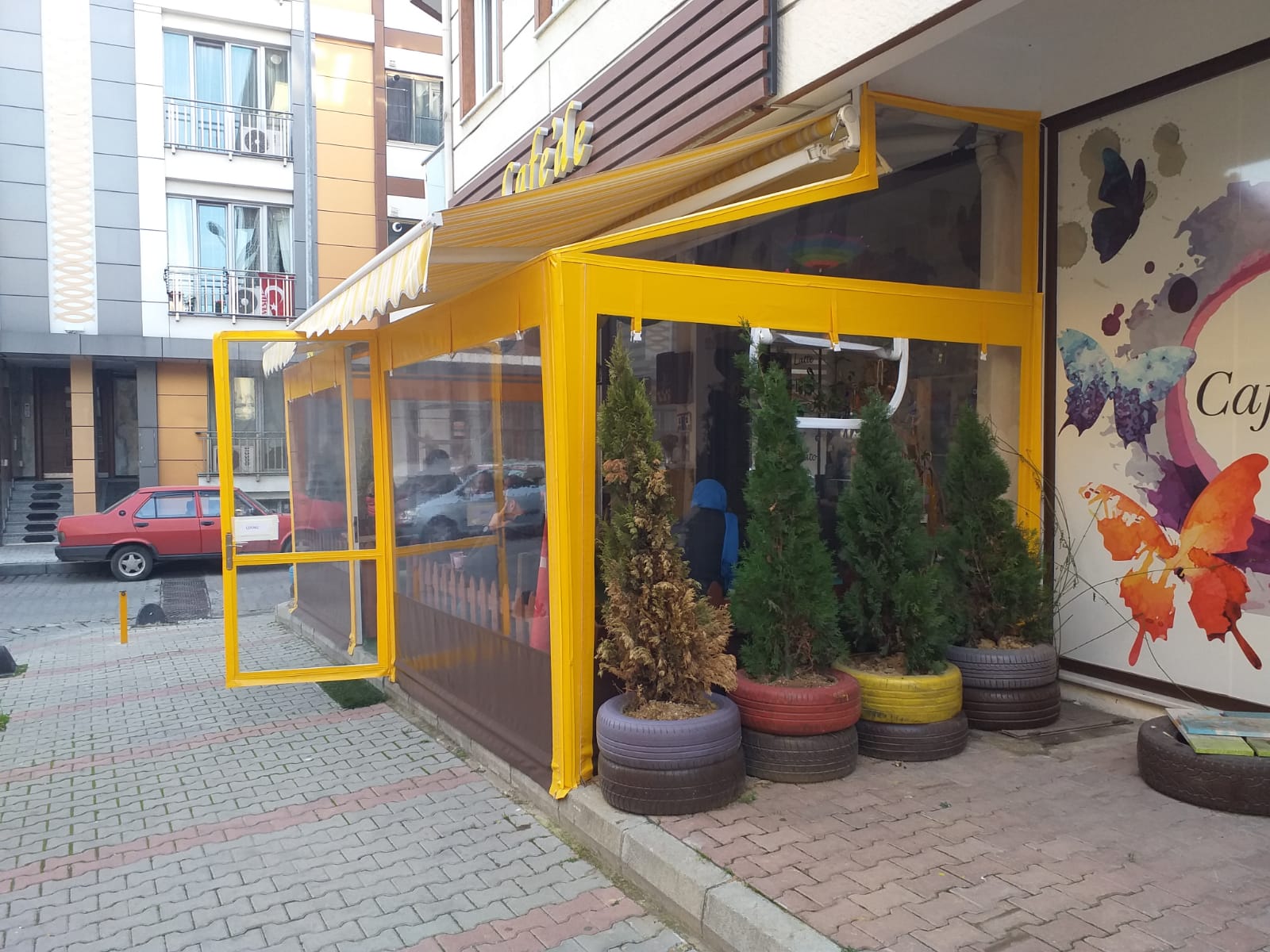 Tente Altına Şeffaf Kapama