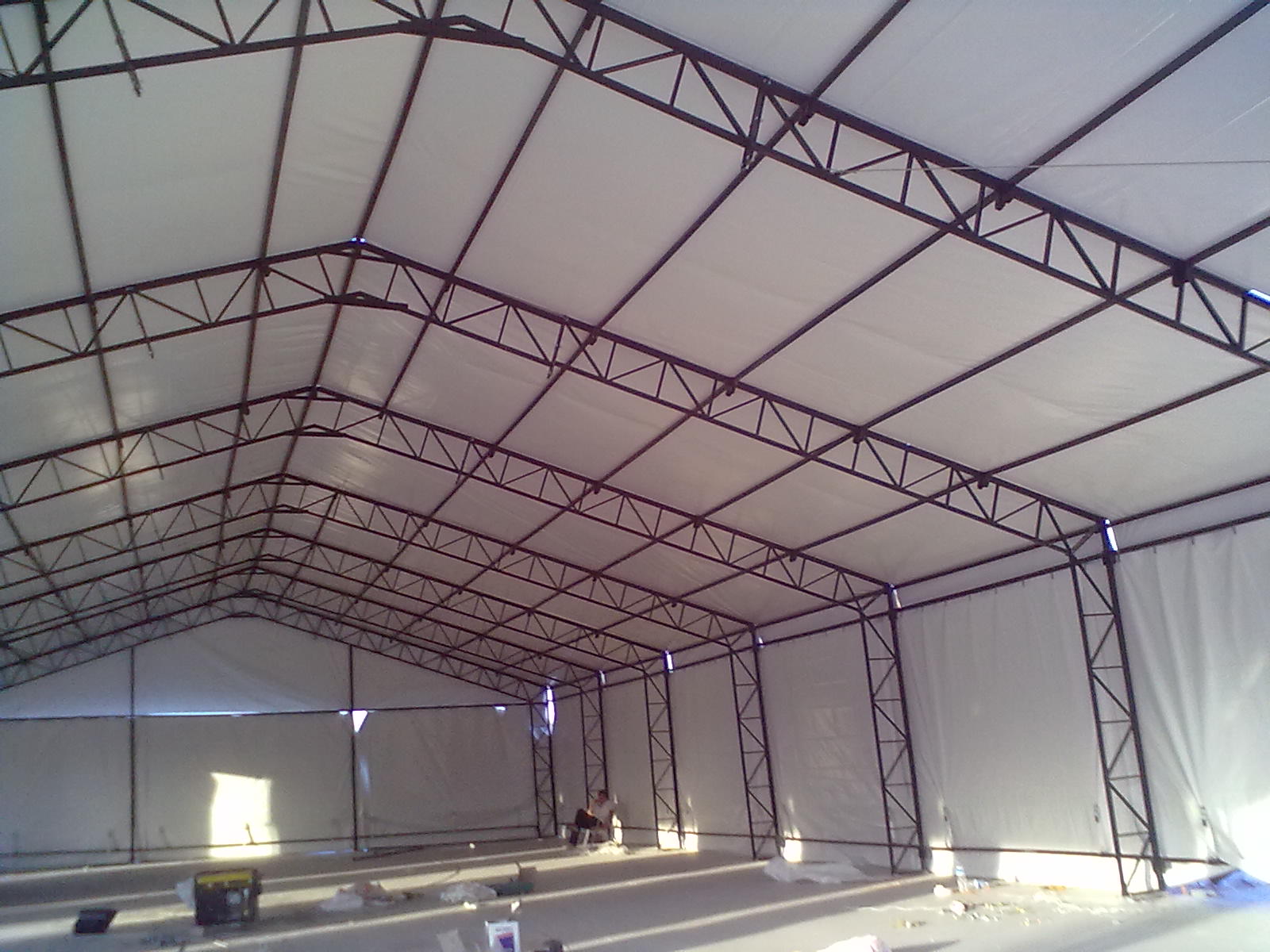 Konstrüksiyonlu çadır; Demir Konstrüksiyonlu endüstriyel çadır Çadır